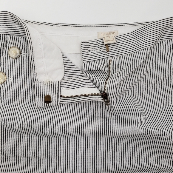 J. Crew Factory Seersucker Striped Cotton Mini Skirt - Picture 4 of 7